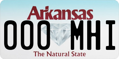 AR license plate 000MHI