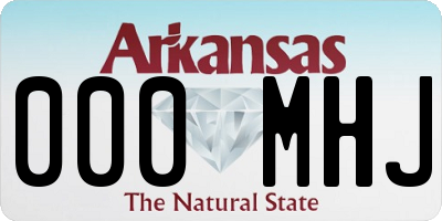 AR license plate 000MHJ