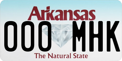 AR license plate 000MHK