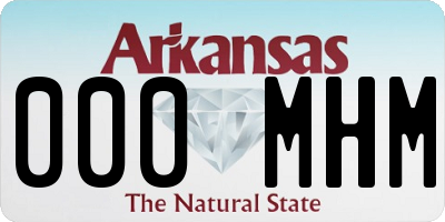 AR license plate 000MHM