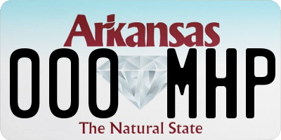 AR license plate 000MHP