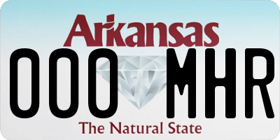 AR license plate 000MHR