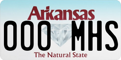 AR license plate 000MHS