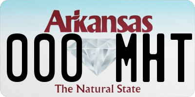 AR license plate 000MHT