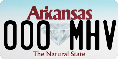 AR license plate 000MHV