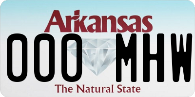 AR license plate 000MHW
