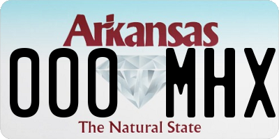AR license plate 000MHX