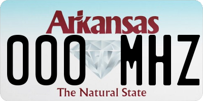AR license plate 000MHZ