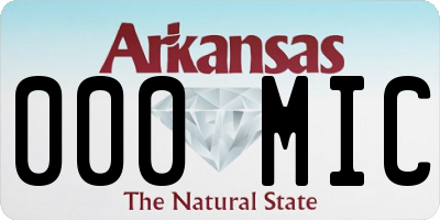 AR license plate 000MIC