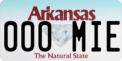 AR license plate 000MIE