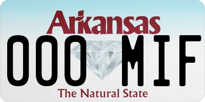 AR license plate 000MIF
