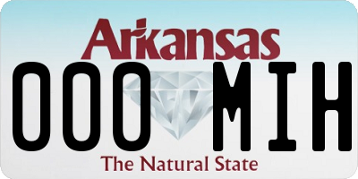 AR license plate 000MIH