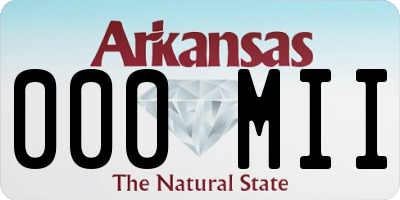 AR license plate 000MII
