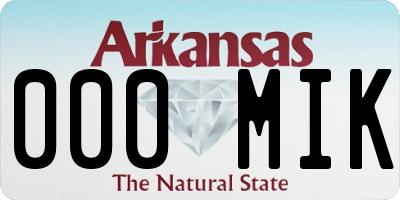 AR license plate 000MIK