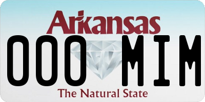 AR license plate 000MIM