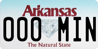AR license plate 000MIN