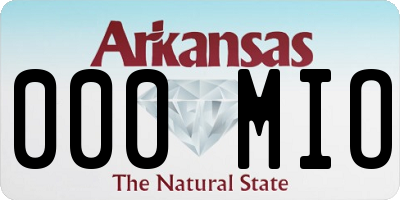 AR license plate 000MIO