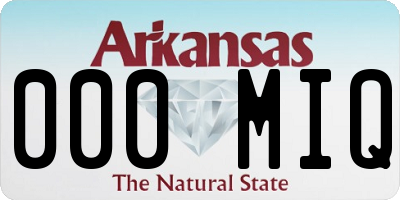 AR license plate 000MIQ