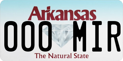 AR license plate 000MIR