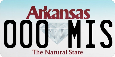 AR license plate 000MIS