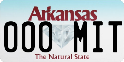 AR license plate 000MIT