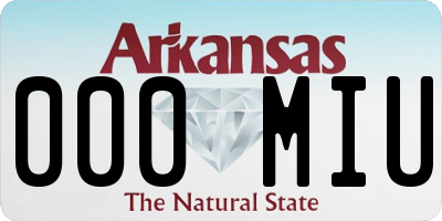 AR license plate 000MIU