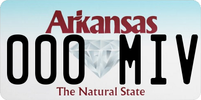 AR license plate 000MIV
