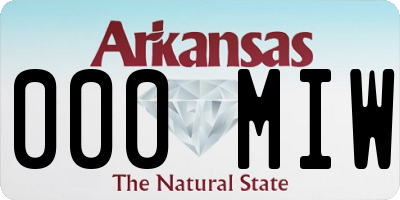 AR license plate 000MIW
