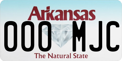 AR license plate 000MJC