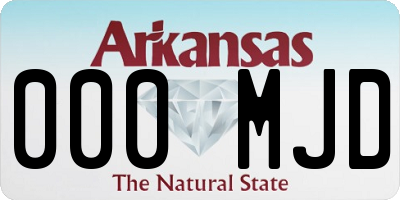 AR license plate 000MJD