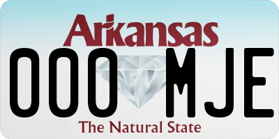 AR license plate 000MJE