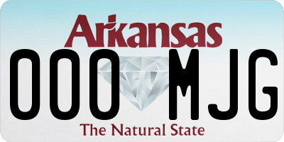 AR license plate 000MJG