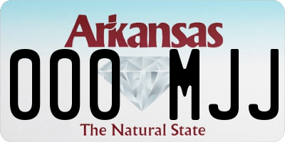 AR license plate 000MJJ