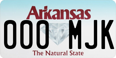 AR license plate 000MJK