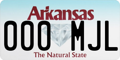 AR license plate 000MJL