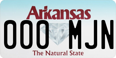 AR license plate 000MJN