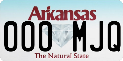 AR license plate 000MJQ