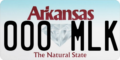 AR license plate 000MLK