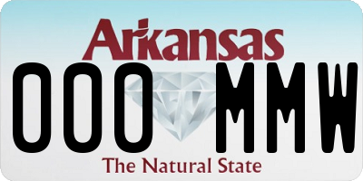 AR license plate 000MMW