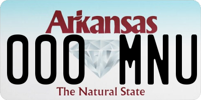 AR license plate 000MNU
