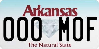 AR license plate 000MOF