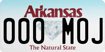 AR license plate 000MOJ