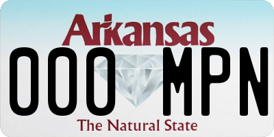 AR license plate 000MPN