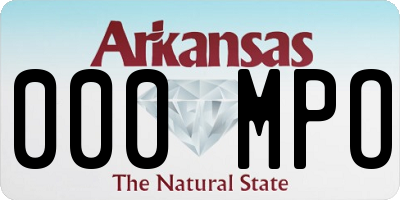 AR license plate 000MPO