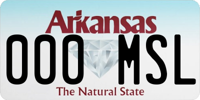 AR license plate 000MSL