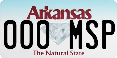 AR license plate 000MSP