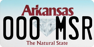 AR license plate 000MSR