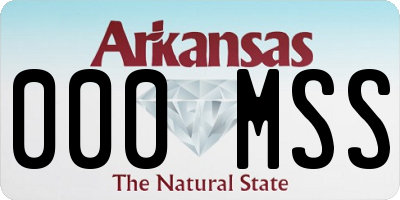 AR license plate 000MSS
