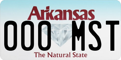 AR license plate 000MST