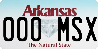 AR license plate 000MSX